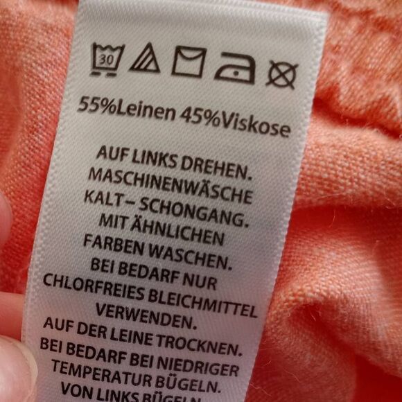 JONES & CO PEACH LINEN BLEND CROP PANTS SZ.M NWOT. - Picture 10 of 10